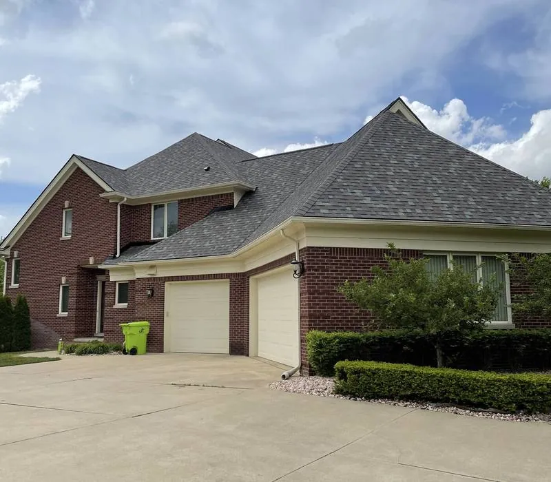 Hip-roof brick two-story after a full replacement